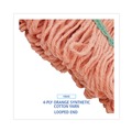 Just Launched | Boardwalk BWK502OR 5 in. Super Loop Cotton/Synthetic Fiber Wet Mop Head - Medium, Orange (12/Carton) image number 6