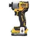 Impact Drivers | Dewalt DCF840E1 20V MAX Brushless Lithium-Ion 1/4 in. Cordless Impact Driver Kit (1.7 Ah) image number 2
