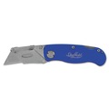 Bulk Savings Pricing 2 | Great Neck 12113 2 in. Blade 3.5 in. Aluminum Handle 1 Utility Blade Sheffield Folding Lockback Knife - Blue image number 0