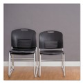 Office Chairs | Safco 4292BL VY Series Supports Up to 350 lbs. 18.75 in. Seat Height Stack Chairs - Black/Silver Base (2/Carton) image number 1