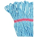 Cleaning & Janitorial Supplies | Boardwalk BWK503BLCT 5 in. Super Loop Cotton/Synthetic Fiber Wet Mop Head - Large, Blue (12/Carton) image number 4
