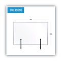Office Jansan | MasterVision GL34019101 Protector Series 40.9 in. x 0.16 in. x 27.6 in. Glass Aluminum Desktop Divider - Clear (1/Carton) image number 1