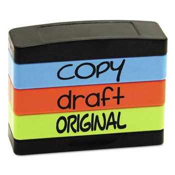 Trodat Interlocking Copy Stack Stamp - Assorted Fluorescent Ink