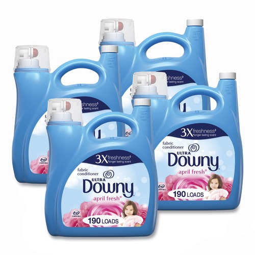 Cleaning & Janitorial Supplies | Downy 10051 140 oz Liquid Fabric Softener - April Fresh (4/Carton) image number 0