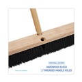 Brooms | Boardwalk BWK20624 3 in. Polypropylene Bristles 24 in. Brush Floor Brush Head - Black image number 2