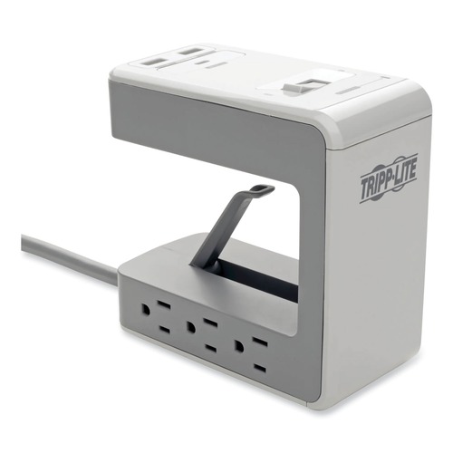 Surge Protectors | Tripp Lite TLP648USBC 1080 Joules 8 ft. Cord Six-Outlet Surge Protector with Two USB-A and One USB-C Ports - Gray image number 0