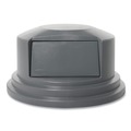 Trash & Waste Bins | Rubbermaid Commercial FG265788GRAY BRUTE 27.55 in. Dome Top Lid for 55-Gallon Round Containers - Gray image number 3