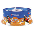 Verbatim 96191 4.7 GB 16x DVD-R Recordable Discs in Spindle - White (25/Pack) image number 0