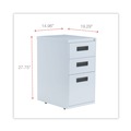 Office Carts & Stands | Alera ALEPABBFLG 14.96 in. x 19.29 in. x 27.75 in. 3-Drawers: Box/Box/File Legal/Letter Left or Right File Pedestal - Light Gray image number 2