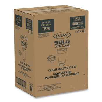 Dart 20 oz. PET Ultra Clear Cups (600/Carton)