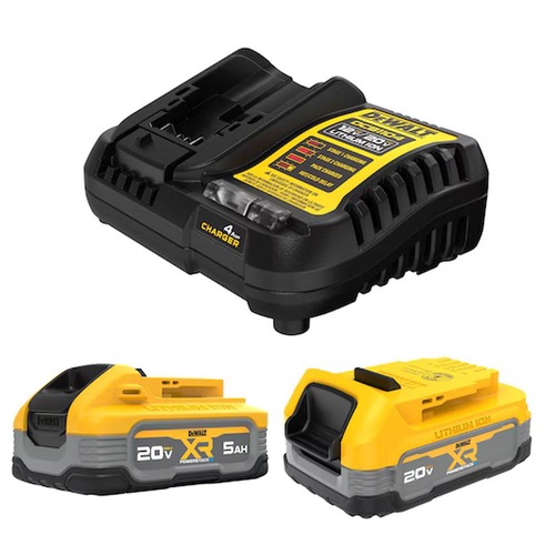 Battery and Charger Starter Kits | Dewalt DCBP315-2C 20V MAX POWERSTACK Lithium-Ion Batteries and Charger Starter Kit (1.7 Ah/5 Ah) image number 0