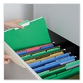 Office Jansan | Universal UNV12302 1/3-Cut Assorted Tab Interior File Folders - Letter Size, Green (100/Box) image number 3