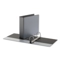 Office Jansan | Universal UNV30751 3 in. Capacity 11 in. x 8.5 in. 3 Rings Deluxe Easy-to-Open D-Ring View Binder - Black image number 2
