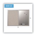 White Boards | MasterVision MX04331608 24 in. x 18 in. Gray MDF Wood Frame Designer Combo Fabric Bulletin/Dry Erase Board - Multicolor/Gray image number 4