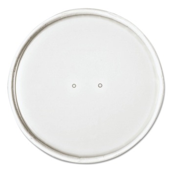 SOLO 3.9 in. Diameter x 0.9 in. h Vented Paper Lids for Food Containers, For 16 oz Containers - White (25/Bag, 20 Bags/Carton)