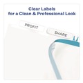 Office Jansan | Avery 11421 Index Maker 11 in. x 8.5 in. 5-Tab Copiers Print and Apply Clear Label Dividers - White (5/Pack) image number 3