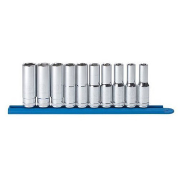 HAND TOOLS | GearWrench 80704 10 pc. 1/2 in. Dr. 6 pt. Deep Metric Socket Set