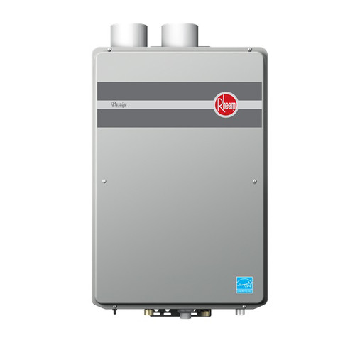 Water Heaters | Rheem RTGH-95DVLN-1 Prestige Indoor Direct Vent Low Nox Natural Gas Condensing Tankless Water Heater for 3 Bathroom Homes image number 0