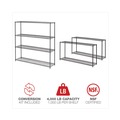  | Alera ALESW207218BA BA Plus 72 in. x 18 in. x 72 in. 4-Shelf Wire Shelving Kit - Black Anthracite Plus image number 4