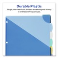 Office Jansan | Avery 16183 Write and Erase Big Tab 11 in. x 8.5 in. 5-Tab 3-Hole Punched Expandable Pocket Durable Plastic Dividers - Assorted (1-Set) image number 4