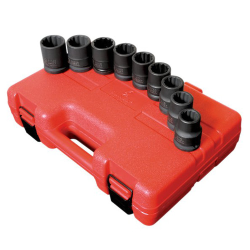 Sockets | Sunex 4687 9-Piece 3/4 in. Drive 12 Point SAE Thin Wall Impact Socket Set image number 0