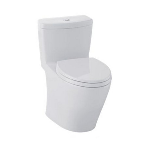 Fixtures | TOTO MS654114MF#11 Aquia Elongated 1-Piece Floor Mount Toilet (Colonial White) image number 0