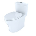 Fixtures | TOTO MS646124CEMFG#01 1-Piece Aquia IV CEFIONTECT WASHLETplus 1.28 and 0.8 GPF Elongated Dual Flush Universal height Toilet - Cotton White image number 2