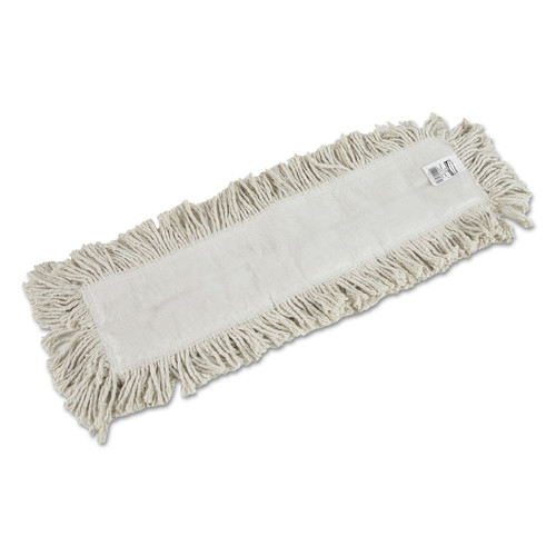 Mops | Rubbermaid FGL25300WH00 Cut-End Blended Cotton 24 in. x 5 in. Dust Mop Heads - White (12-Piece/Carton) image number 0