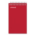 Mothers Day Sale! Save an Extra 10% off your order | Universal UNV20435 3 in. x 5 in. Wirebound Narrow Rule Memo Pad with Coil-Lock Wire Binding - Orange Cover (12/Pack) image number 1