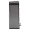 Trash Cans | Rubbermaid 2112520 Elite Step-On Trash Can 12 gal Metal Charcoal Stainless Steel/Black image number 1