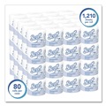 Cleaning & Janitorial Supplies | Scott 05102 Essential Septic-Safe Standard Roll Bathroom Tissue for Business - White (1210 Sheets/Roll, 80 Rolls/Carton) image number 2