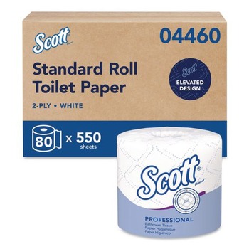 Scott Essential Standard Septic Safe 2 Ply Roll Bathroom Tissue - White (80/Carton)