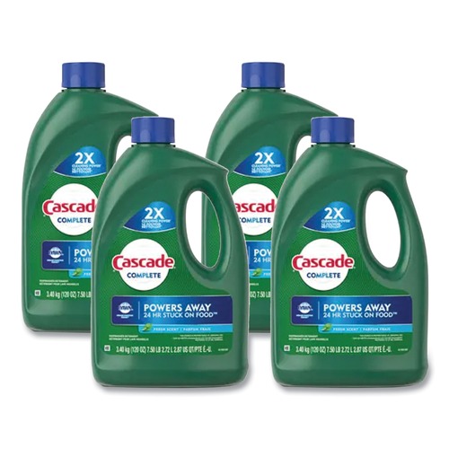 Cleaning & Janitorial Supplies | Cascade 80354945 Complete 120 oz. Bottle Gel Dishwasher Detergent - Fresh (4/Carton) image number 0
