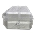 Food Trays, Containers, and Lids | GEN 4PWH 9.5 in. x 7.19 in. x 1.2 in. #4P Meat Trays - White (500/Carton) image number 3