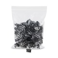  | Universal UNV10199VP Mini Binder Clips in Zip-Seal Bag - Black/Silver (144/Pack) image number 0