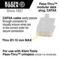 Electronics | Klein Tools VDV826-764 Pass-Thru RJ45 - CAT6A Modular Data Plugs (200/Pack) image number 1