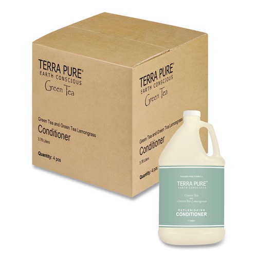 Cleaning & Janitorial Supplies | Diversified Hospitality Solutions GAL02DBGC128 Terra Pure 1 Gallon Conditioner - Green Tea Lemongrass (4/Carton) image number 0