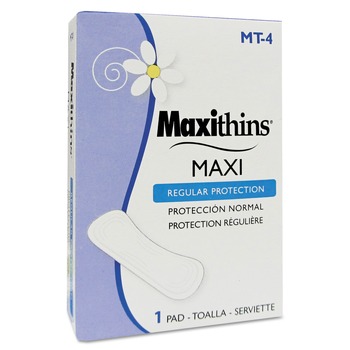 HOSPECO MT-4 Maxithins #4 Vended Sanitary Napkins (250-Piece/Carton)