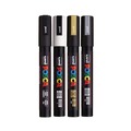 Permanent Markers | uni-ball PC5M4C Medium Bullet Tip Water-Based Paint Markers - Assorted Colors (4/Set) image number 3