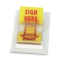 Office Jansan | Universal UNV99005 "Sign Here" Arrow Page Flags - Yellow/Red (50 Flags/Dispenser, 2 Dispensers/Pack) image number 1