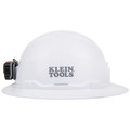 Hard Hats | Klein Tools 60406RL Non-Vented Full Brim Hard Hat with Rechargeable Headlamp - White image number 6