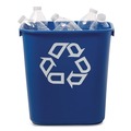 Trash & Waste Bins | Rubbermaid Commercial FG295573BLUE 13.63-Quart Rectangular Deskside Recycling Container - Small, Blue image number 3