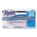 Ziploc 682254 13 in. x 15.5 in. 2.7 mil, 2 gal. Double Zipper Freezer Bags - Clear (100/Carton) image number 1