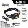 Headlamps | Klein Tools 56414 Rechargeable 2-Color LED Headlamp with Adjustable Strap image number 1