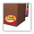 Office Jansan | Smead 73795 7 in. Expansion Heavy-Duty Redrope End Tab Tuff Pockets - Letter, Redrope (5/Box) image number 4