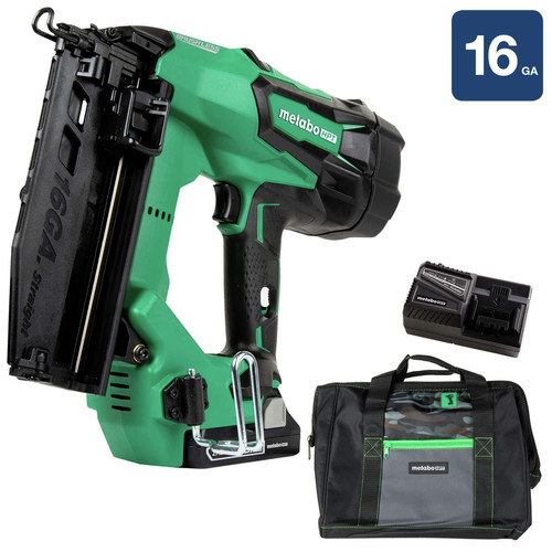 Brad Nailers | Factory Reconditioned Metabo HPT NT1865DMMR 18V Brushless Lithium-Ion 16 Gauge Cordless Straight Brad Nailer Kit (3 Ah) image number 0
