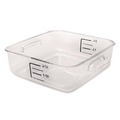 Containers | Rubbermaid Commercial FG630200CLR SpaceSaver 8.8 in. x 8.75 in. x 2.7 in. 2 qt. Plastic Square Containers - Clear image number 0
