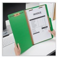  | Universal UNV10212 Bright Colored Pressboard Classification Folders - Legal, Emerald Green (10/Box) image number 3
