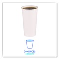 Cups and Lids | Boardwalk BWKWHT20HCUP 20 oz Paper Hot Cups - White (50/Sleeve, 12 Sleeves/Carton) image number 4