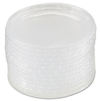 WNA Plug-Style Plastic Deli Container Lids - Clear (50/Pack, 10 Packs/Carton)